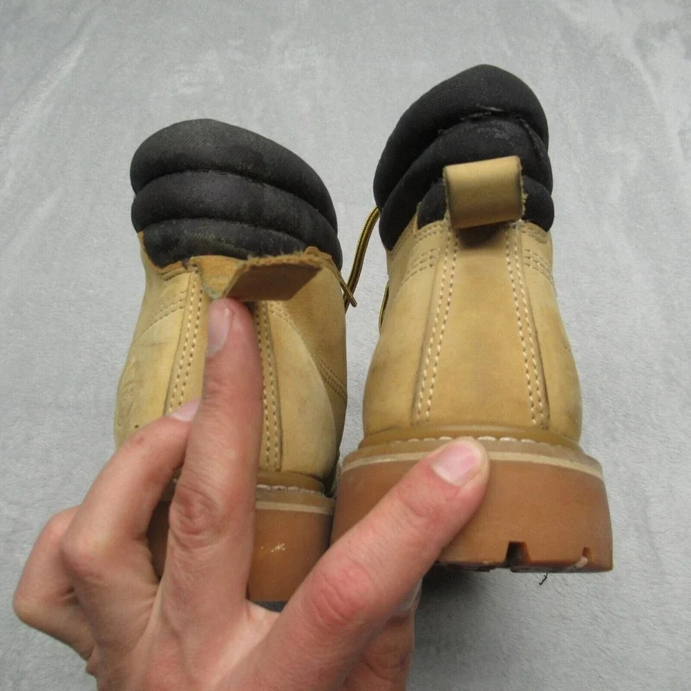 Construction Work Boots Mens 8 M Leather Lace Up Rugged Labor Work‎ Mechanic